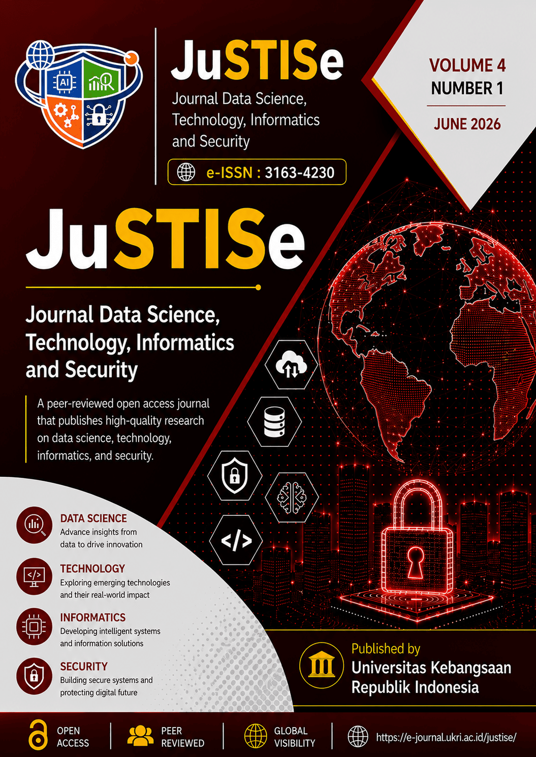 					View Vol. 4 No. 1 (2026): Journal Data Science, Technology, Informatics and Security (June 2026)
				